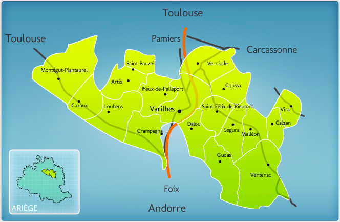 Ariège circuit villes et communes de France
